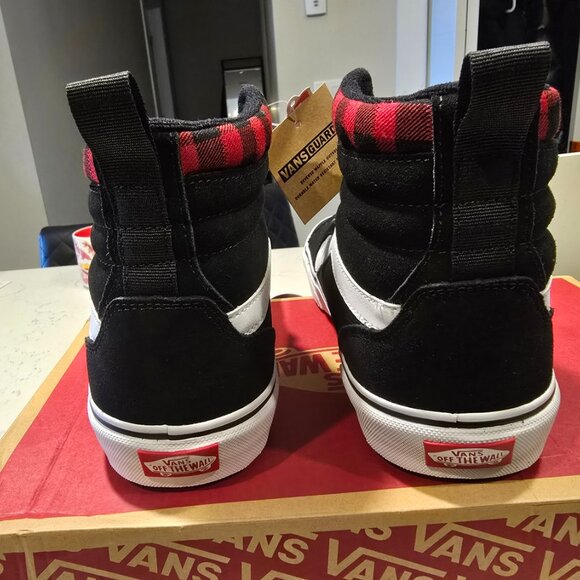 Vans Filmore Hi Vansguard Leather Suede Men's 10 Black CHECKERBOARD SHOES BOOTS - Picture 7 of 10